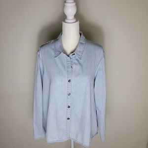 J.Jill Denim Light Blue Long Sleeve L